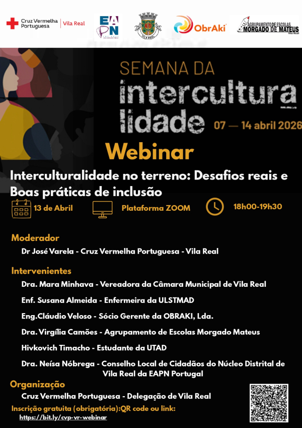 Delegação de Vila Real promove webinar sobre interculturalidade no terreno